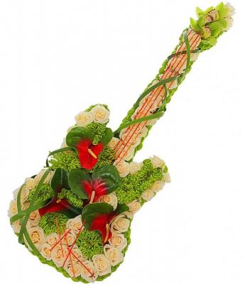 Гитара из цветов