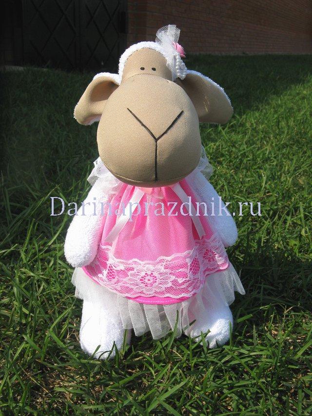 Текстильная кукла овечка, сделанная своими руками, - прекрасный подарок маленькой принцессе